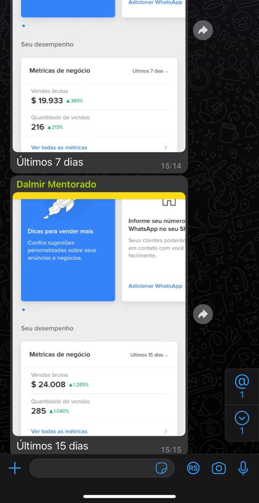 print depoimentos whatsapp versao resultados mensais