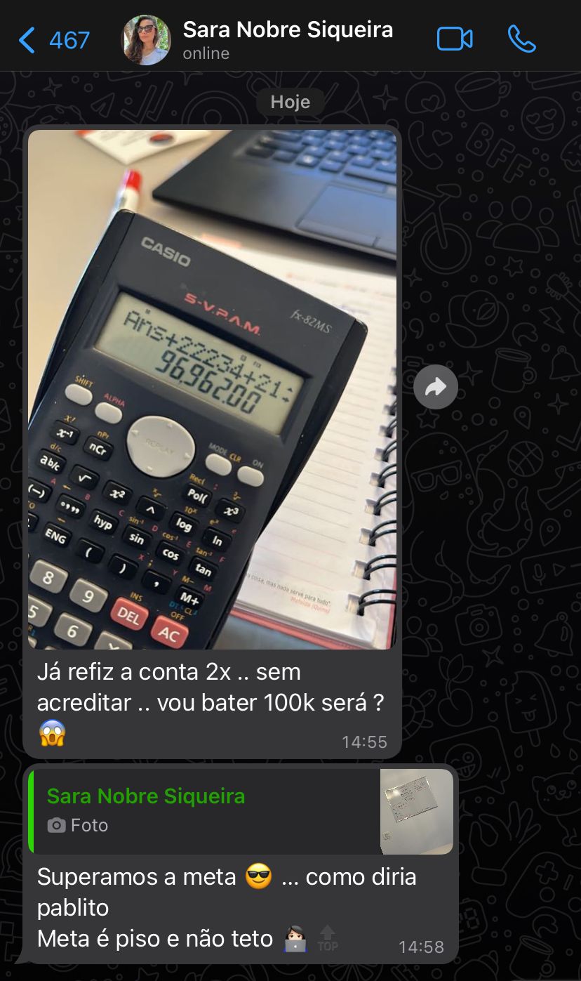 print depoimentos whatsapp versao calculadora